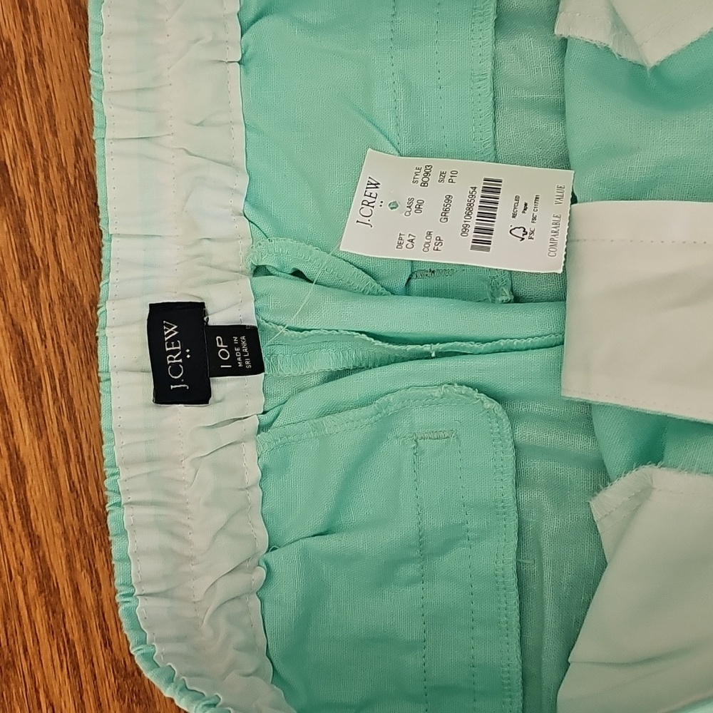 Mint Green Casual linen Pants - Picture 3 of 5